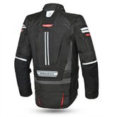 BELA CROSSROAD EXTREME WP Moto Têxtil Casacos Preto Antracite Vermelho - Imagem traseira da ja Casacos